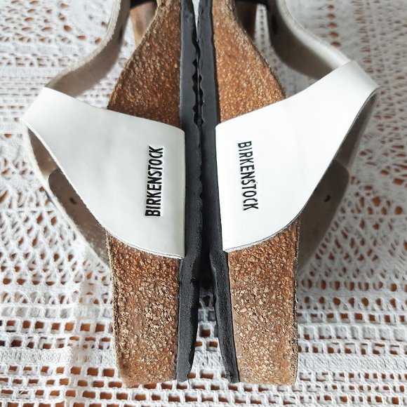 Birkenstock Sandals White Gizeh Thong Eva Slippers Slip-on Adjustable Buckle 34 - Picture 5 of 14